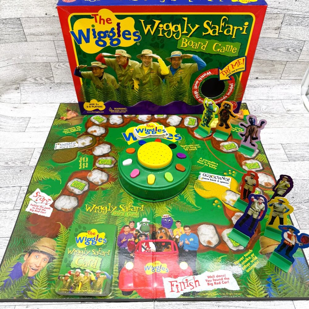 Vintage The Wiggles Wiggly Safari Board Game 100% Complete & Working